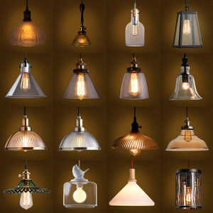 復古咖啡館餐廳單頭吧臺小吊燈美式酒吧廚房簡約櫥窗玻璃酒瓶燈具